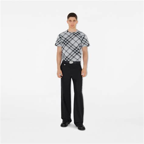 burberry cut out tee|Check Cotton Blend T.